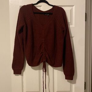 Burgundy cropped sweater